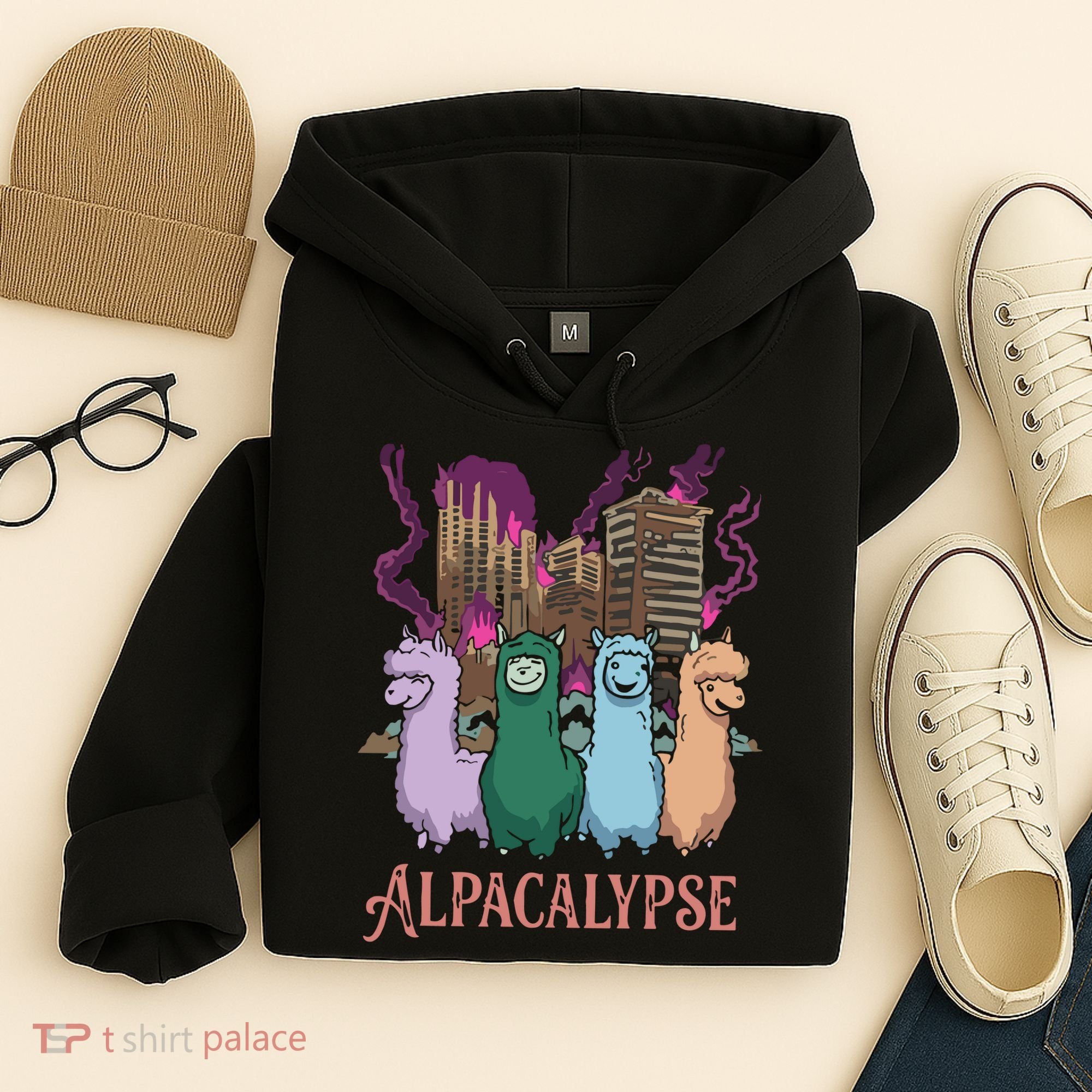Funny Llama Apocalypse Hoodie