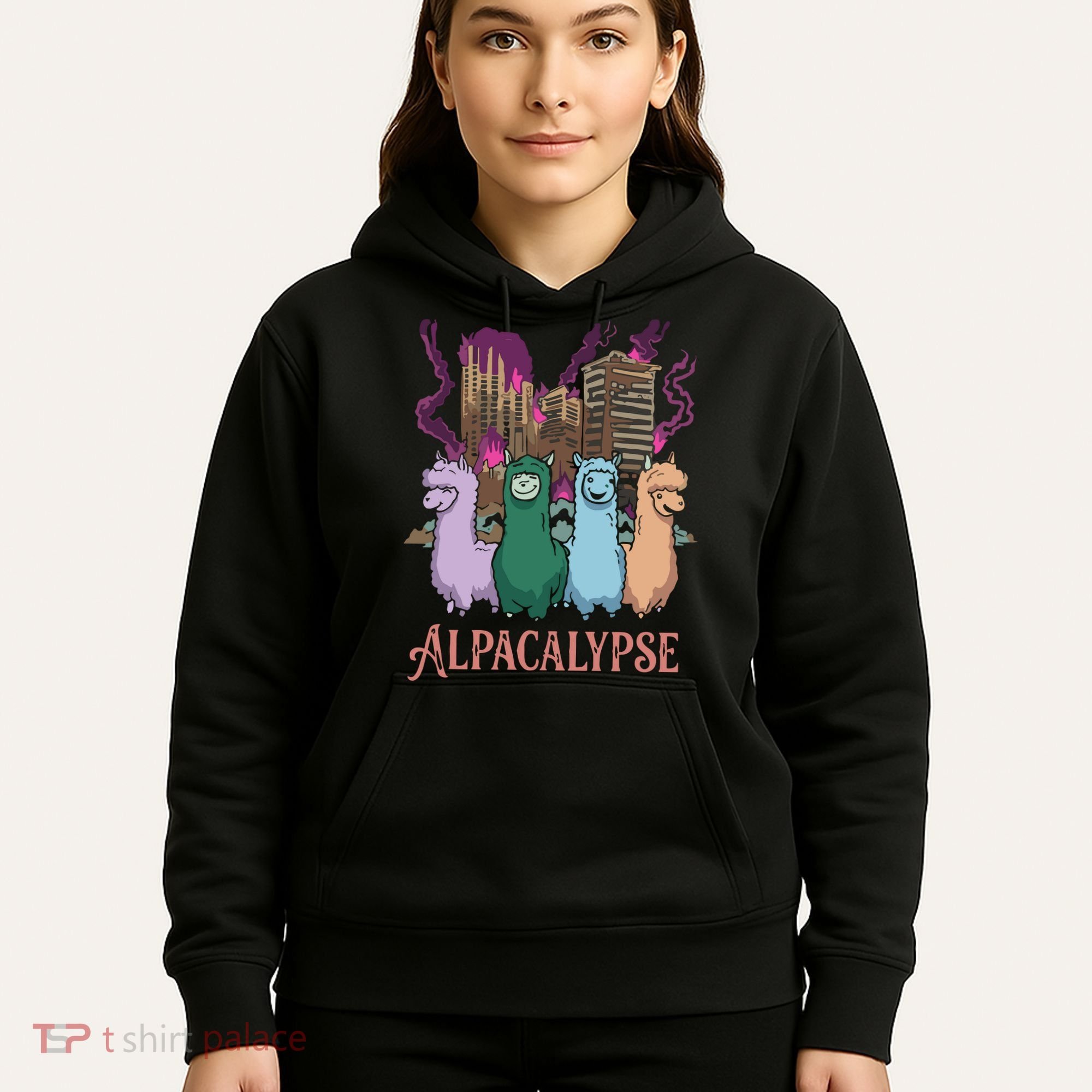 Funny Llama Apocalypse Hoodie