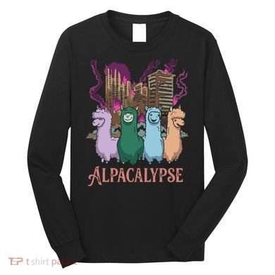 Funny Llama Apocalypse Long Sleeve Shirt