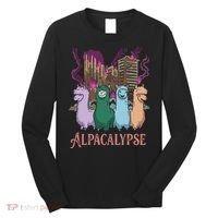 Funny Llama Apocalypse Long Sleeve Shirt thumb 0