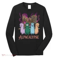 Funny Llama Apocalypse Long Sleeve Shirt thumb 0