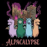 Funny Llama Apocalypse Long Sleeve Shirt thumb 2