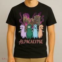 Funny Llama Apocalypse T-Shirt thumb 3