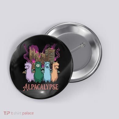 Funny Llama Apocalypse Button