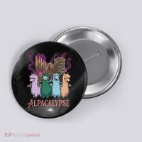 Funny Llama Apocalypse Button thumb 0