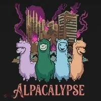 Funny Llama Apocalypse Bucket Hat thumb 4