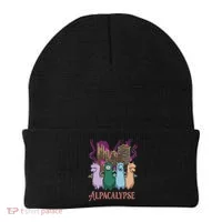 Funny Llama Apocalypse Beanie thumb 0
