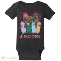 Funny Llama Apocalypse Baby Bodysuit thumb 0