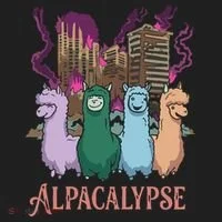 Funny Llama Apocalypse Hat thumb 2