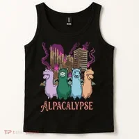 Funny Llama Apocalypse Tank Top thumb 2
