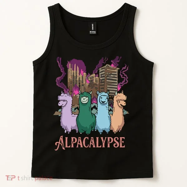 Funny Llama Apocalypse Tank Top