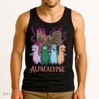 Funny Llama Apocalypse Tank Top thumb 3