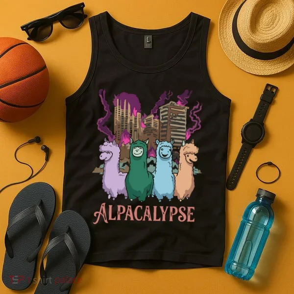 Funny Llama Apocalypse Tank Top