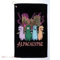 Funny Llama Apocalypse Golf Towel thumb 0