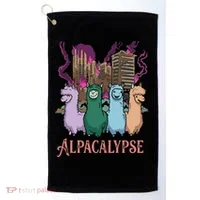 Funny Llama Apocalypse Golf Towel thumb 0
