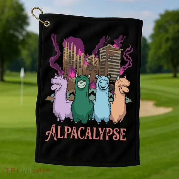 Funny Llama Apocalypse Golf Towel