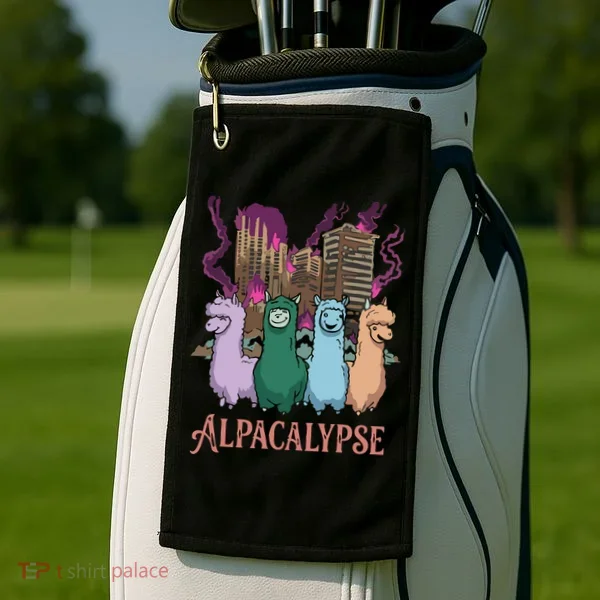 Funny Llama Apocalypse Golf Towel