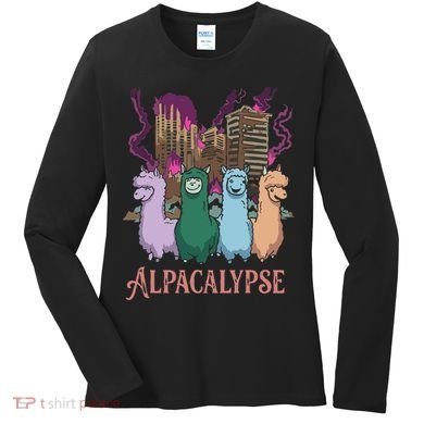 Funny Llama Apocalypse Women's Long Sleeve Shirt