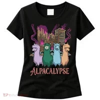 Funny Llama Apocalypse Women's T-Shirt thumb 0