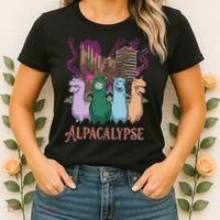 Funny Llama Apocalypse Women's T-Shirt thumb 2