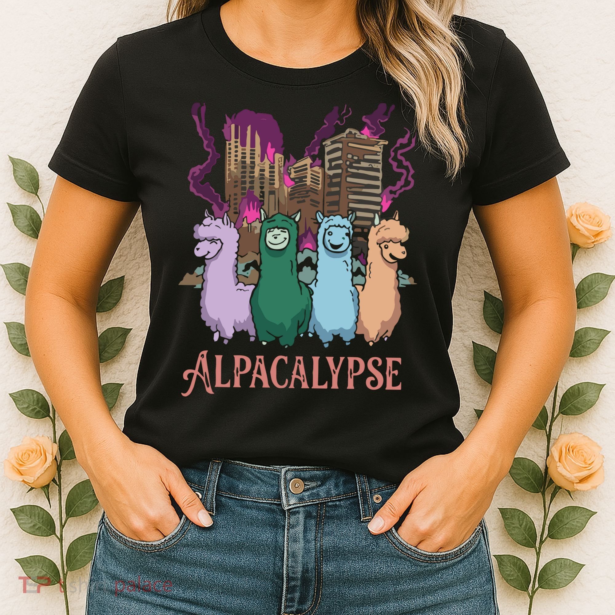 Funny Llama Apocalypse Women's T-Shirt