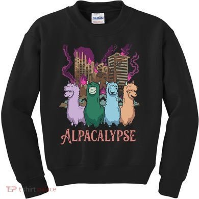 Funny Llama Apocalypse Kids Sweatshirt