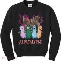 Funny Llama Apocalypse Kids Sweatshirt thumb 0