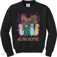 Funny Llama Apocalypse Kids Sweatshirt thumb 0