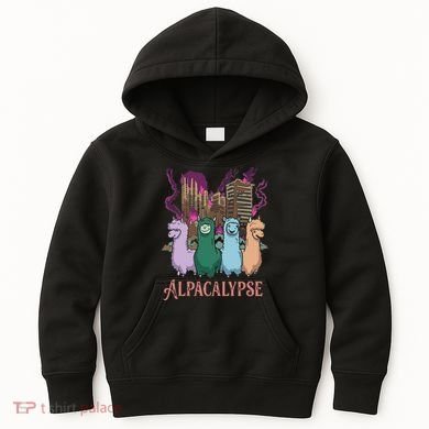 Funny Llama Apocalypse Kids Hoodie