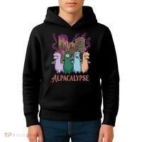Funny Llama Apocalypse Kids Hoodie thumb 4