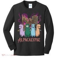 Funny Llama Apocalypse Kids Long Sleeve Shirt thumb 0