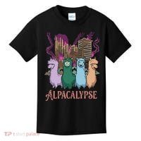 Funny Llama Apocalypse Kids T-Shirt thumb 0