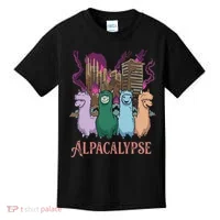 Funny Llama Apocalypse Kids T-Shirt thumb 0