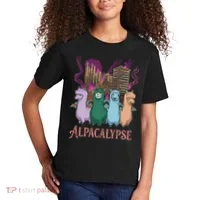 Funny Llama Apocalypse Kids T-Shirt thumb 2