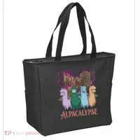 Funny Llama Apocalypse Tote Bag thumb 2