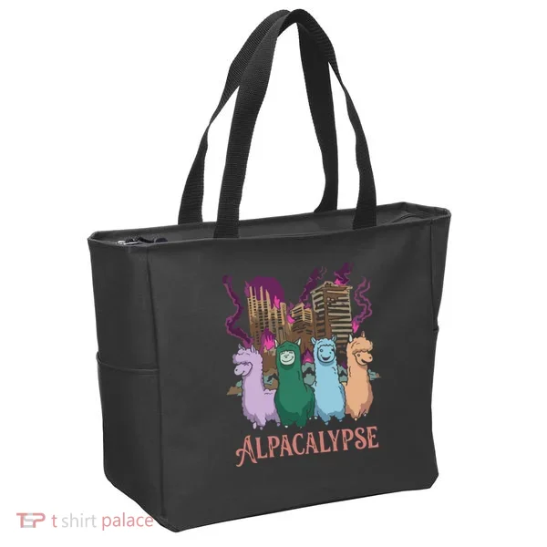 Funny Llama Apocalypse Tote Bag