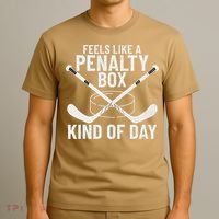 Feels Like A Penalty Box Kind Of Day Funny Hockey T-Shirt thumb 3