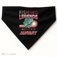 Fishing Legends Are Born In January USA-Made Doggie Bandana thumb 0