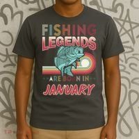 Fishing Legends Are Born In January T-Shirt thumb 3