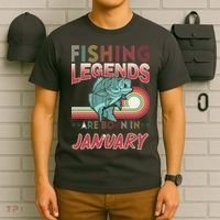 Fishing Legends Are Born In January T-Shirt thumb 6