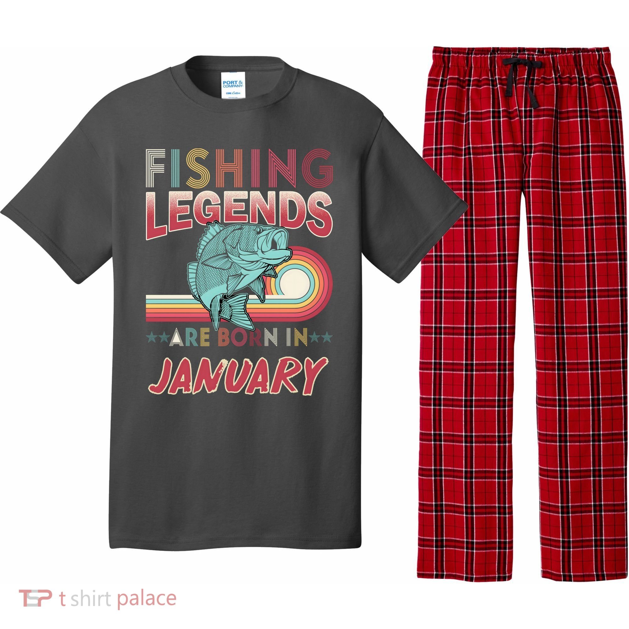 Fishing Legends Are Born In January Pajama Set