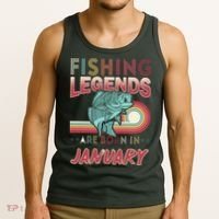 Fishing Legends Are Born In January Tank Top thumb 3