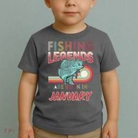 Fishing Legends Are Born In January Toddler T-Shirt thumb 2