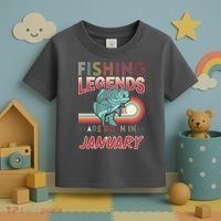 Fishing Legends Are Born In January Toddler T-Shirt thumb 3