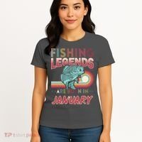 Fishing Legends Are Born In January Women's T-Shirt thumb 4