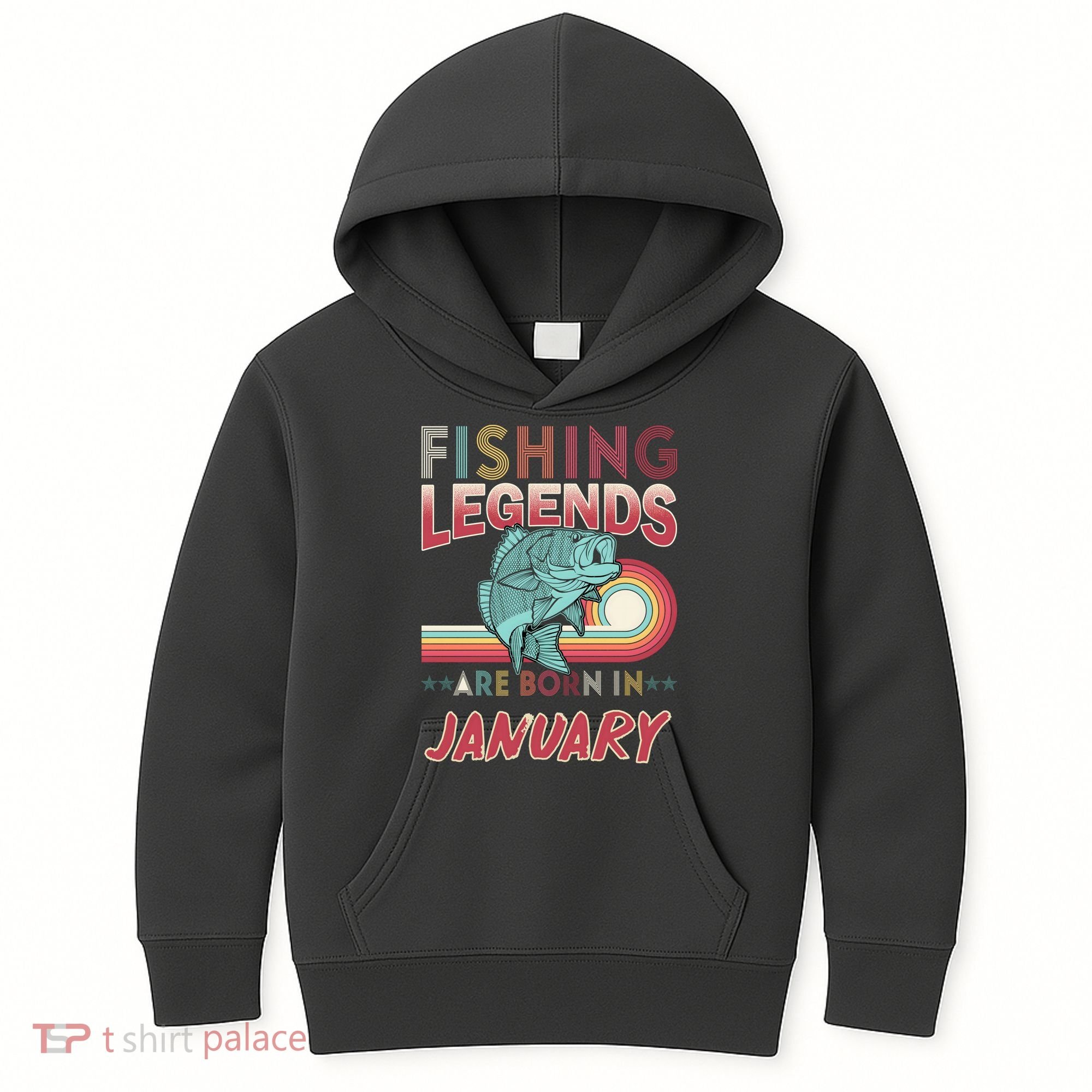 Fishing Legends Are Born In January Kids Hoodie