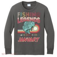 Fishing Legends Are Born In January Kids Long Sleeve Shirt thumb 0