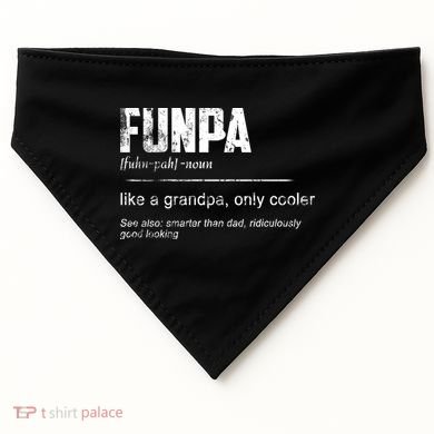 Funpa Like A Grandpa Only Cooler Funpa Definition Gift USA-Made Doggie Bandana