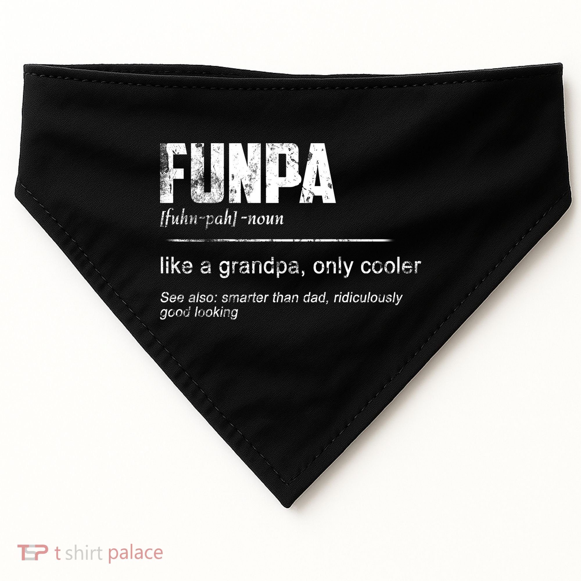 Funpa Like A Grandpa Only Cooler Funpa Definition Gift USA-Made Doggie Bandana