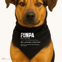 Funpa Like A Grandpa Only Cooler Funpa Definition Gift USA-Made Doggie Bandana thumb 1